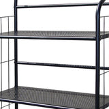 Black 3 Shelf Metal Standing Book Shelf