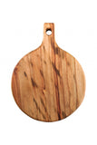 Natural Laurel Wood Anti Bacterial Round Pizza Paddle Board
