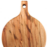 Natural Laurel Wood Anti Bacterial Round Pizza Paddle Board