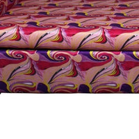 Modern Hot Pink and Purple Abstract Print Storage Bench