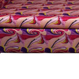 Modern Hot Pink and Purple Abstract Print Storage Bench