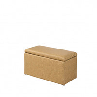Cork Look Checkerboard Faux Leather Storage Bench and Ottoman