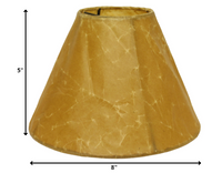 8" Brown Slanted Empire Crinkle Oil Paper Lampshade