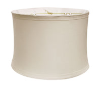 15" Snow Drum Trimmed Linen Lampshade
