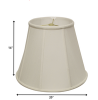 20" White Slanted Empire Monay Shantung Lampshade