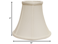 10" White Premium Bell Monay Shantung Lampshade