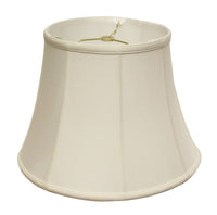 14" White Altered Bell Monay Shantung Lampshade