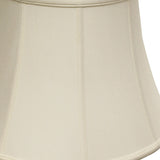 18" White Altered Bell Monay Shantung Lampshade