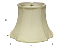 17" Ivory Reversed Oval Monay Shantung Lampshade