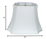 19" Snow Inverted Rectangle Shantung Lampshade