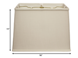 16" Off White Throwback Rectangle Linen Lampshade