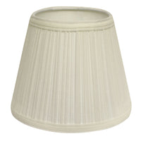 19" White Empire Slanted Broadcloth Lampshade