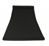 8" Black with White Lining Square Bell Shantung Lampshade