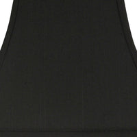 12" Black with White Lining Square Bell Shantung Lampshade