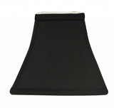 14" Black with White Lining Square Bell Shantung Lampshade