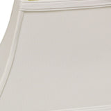 12" White Rectangle Bell No Slub Lampshade