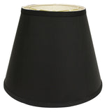 18" Black with White  Empire Deep Slanted Shantung Lampshade
