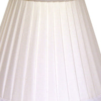 5" White Set of 6 Slanted Pleat Chandelier Silk Lampshades