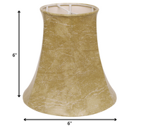 6" Parchment Set of 6 Slanted Faux Chandelier Lampshades