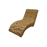 52" Leopard Print Faux Suede Curved Chaise Lounge Accent Chair