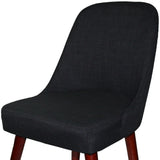 34" Dark Charcoal Gray Contemporary Armless Dining or Accent Chair