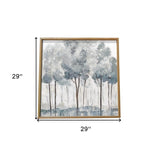 Modern All Over Blue Gray Forrest Canvas Wall Art