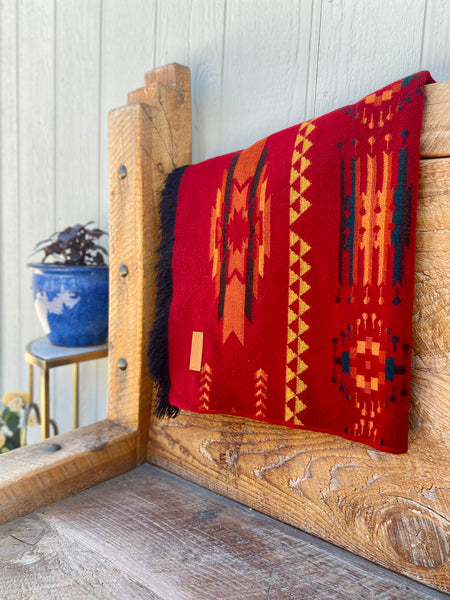 Ultra Soft Red Southwest Handmade Throw Blanket