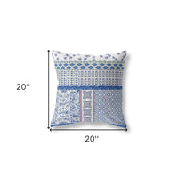 18? Blue Lavender Patch Indoor Outdoor Throw Pillow