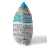 18? Turquoise White Patch Indoor Outdoor Throw Pillow