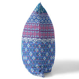 18? Navy Plum Patch Indoor Outdoor Throw Pillow