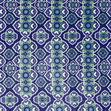 5' X 7' Blue And Green Oriental Area Rug