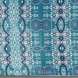 5' X 7' Aqua Oriental Area Rug