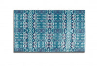 5' X 7' Aqua Oriental Area Rug