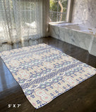 5' X 7' Beige And Green Oriental Area Rug
