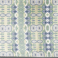 5' X 7' Light Green And Beige Oriental Area Rug