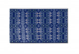 5' X 7' Navy Blue Oriental Area Rug