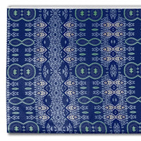 5' X 7' Navy Blue Oriental Area Rug