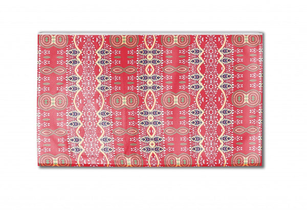 5' X 7' Red Oriental Area Rug