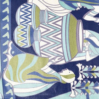 5' X 7' Navy Light Blue Green Abstract Area Rug