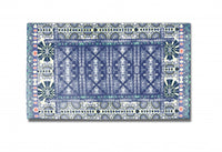 5' X 7' Blue And Green Oriental Area Rug