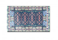 5' X 7' Red And Green Oriental Area Rug