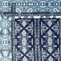 5' X 7' Indigo Light Blue Oriental Area Rug