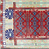 5' X 7' Red Oriental Area Rug