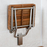 22" Classic Teak Wall Mount Teak Shower Bench