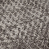 Gray 3' x 4' Lux Faux Fur Oval Pet Bed
