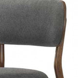 Set of Two Dark Gray Walnut Modern Dining Chairs