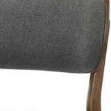 Set of Two Dark Gray Walnut Modern Dining Chairs
