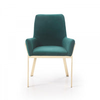 Green Velvet Gold Dining Chair