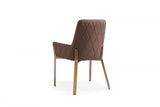 Brown Brass Dining Chair