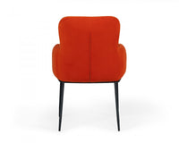 Orange Velvet Dining Chair